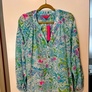NWT Lilly Pulitzer Elsa Silk Top Sz XL